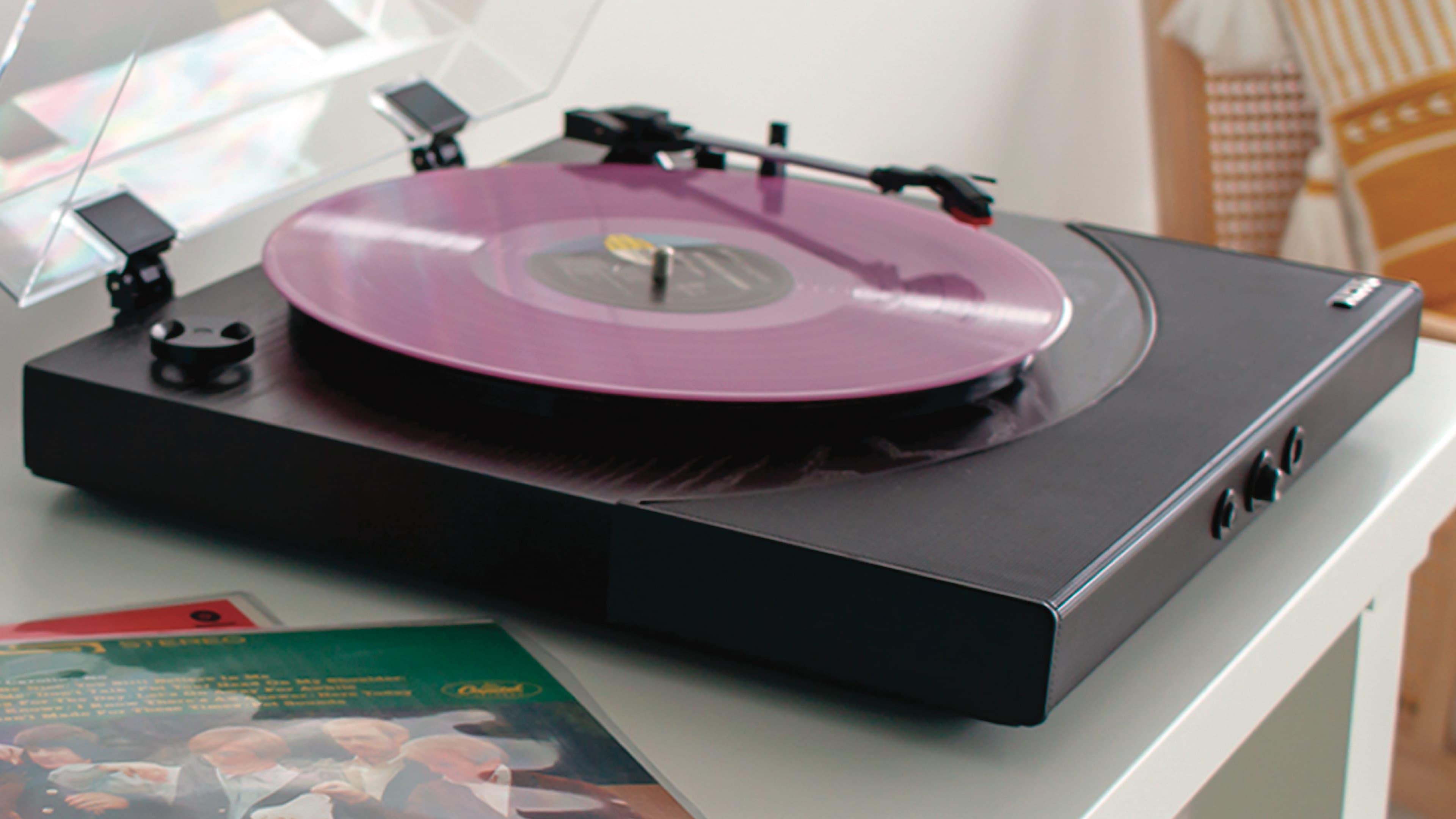 Record player in room